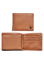 Portefeuille avec porte-monnaie Pass en cuir végan - Marron clair