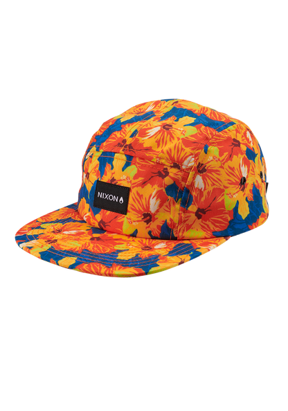 Mikey 5 Panel Hat - Orange / Multi View 1