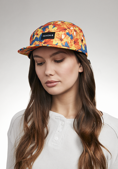 Mikey 5 Panel Hat - Orange / Multi View 7