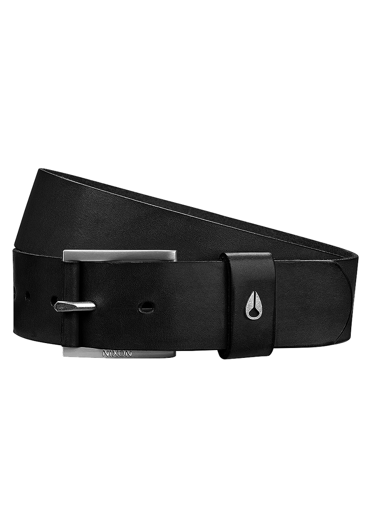 Ceinture en cuir Americana - Noir / Argent