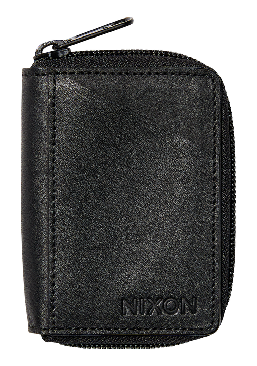 Porte-Carte Zip Cuir Orbit - Noir