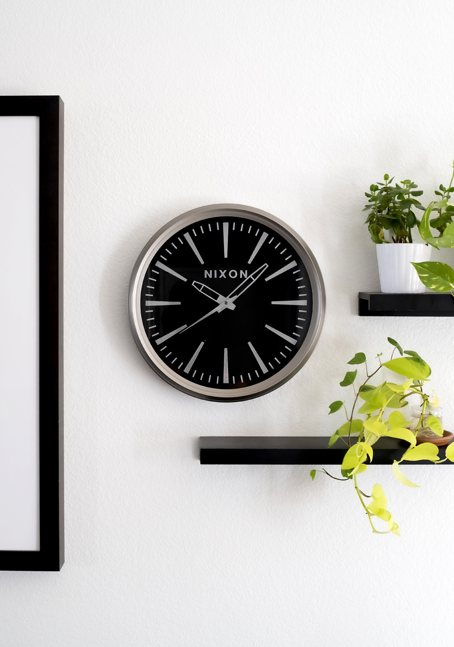 Horloge murale Sentry - Noir