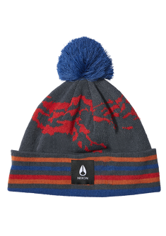 Ridge Pom Beanie - Bleu marine / multicolore