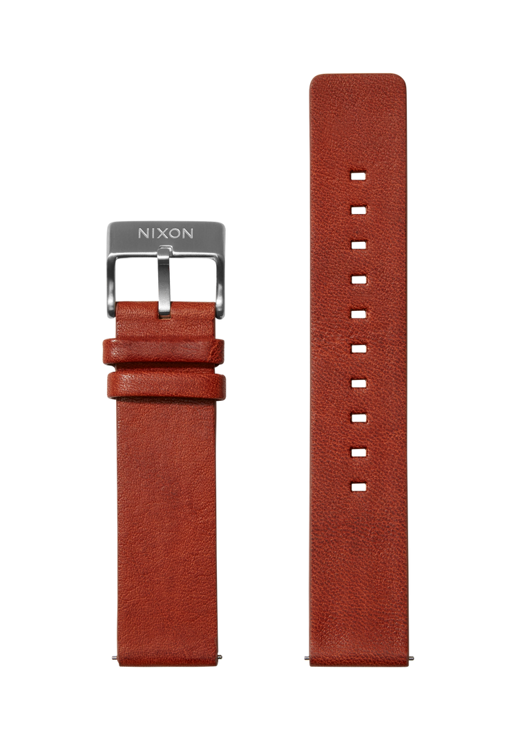Bracelet en cuir tanné végétal de 20 mm - Cognac