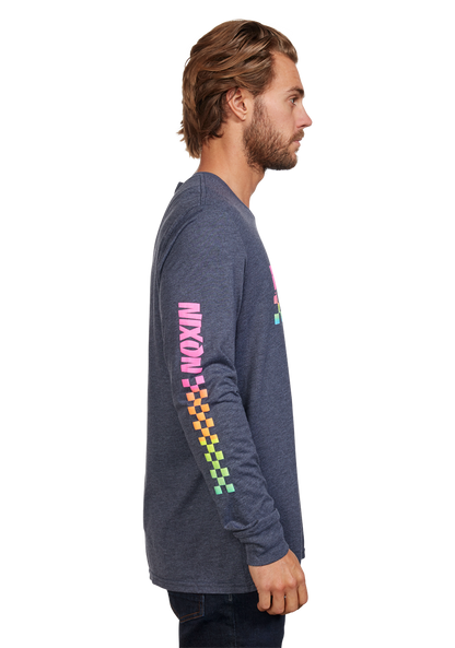 Circuit Long Sleeve Repreve® T-Shirt - Bleu marine / multicolore View 4