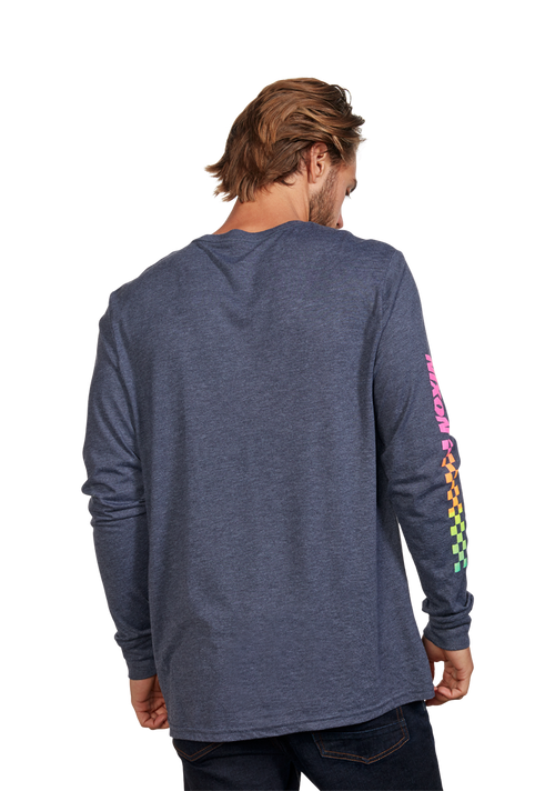 Circuit Long Sleeve Repreve® T-Shirt - Bleu marine / multicolore