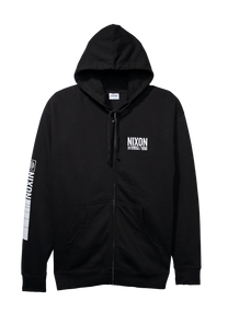 Sweat à capuche Track zippé - Noir / blanc View 1
