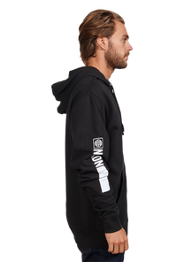 Sweat à capuche Track zippé - Noir / blanc View 4