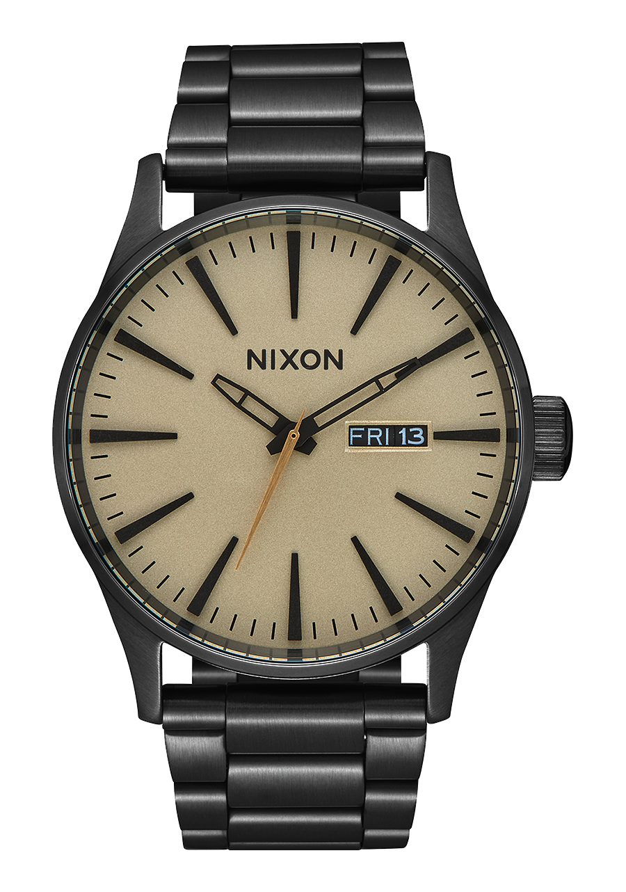 
Nixon Sentry Leather Band Watch - Band - Brown - View 3
